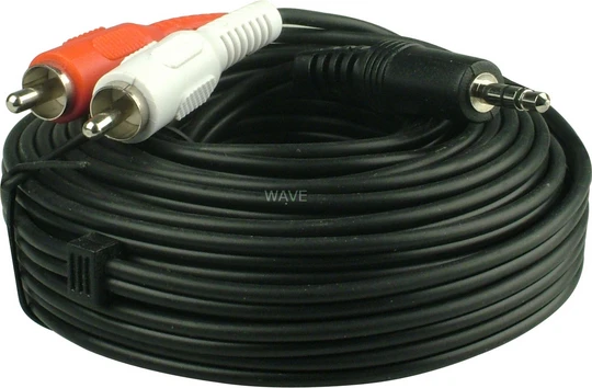Kabelis Goobay Jack 3.5mm - Jack 3.5mm x2 10m juoda (50441)