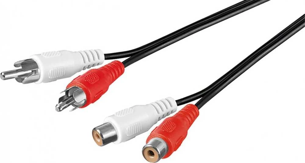 RCA 2x2 audio laidas su spalvotais kištukais