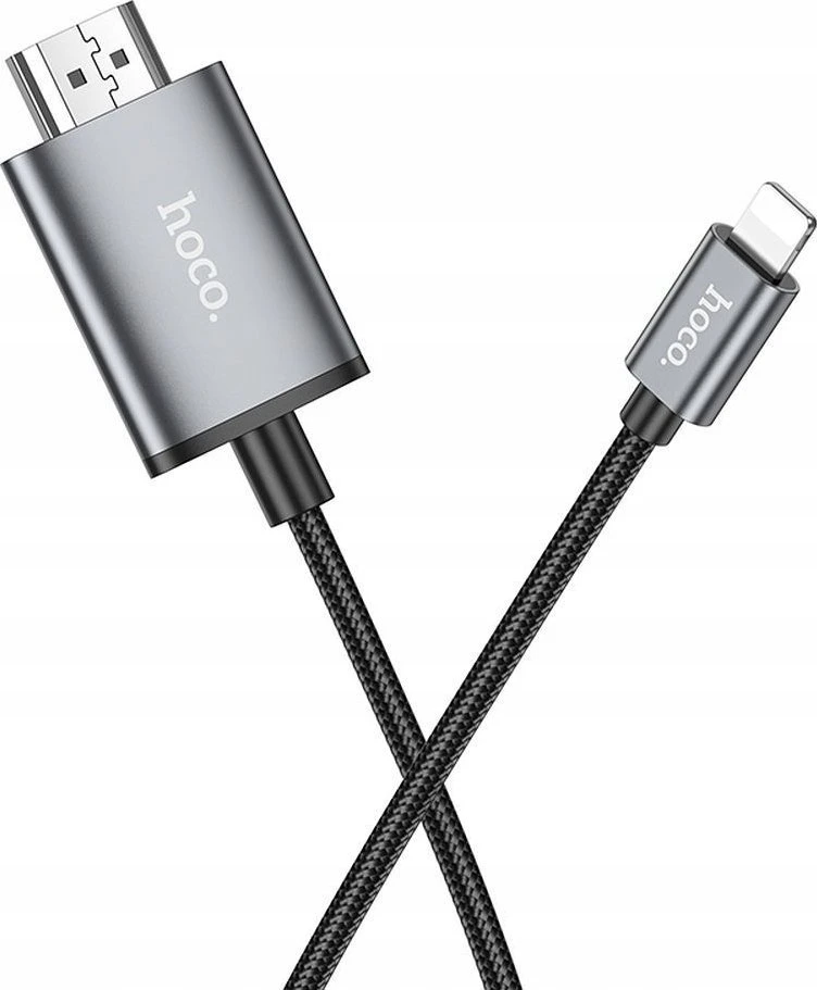 Kabelis Hoco UA27 Lightning to HDMI 2.0m pilkas