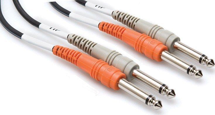 Kabelis Hosa 6,3 mm x2 lizdas – 6,3 mm x 2 3 m juoda lizdas (CSS-203)