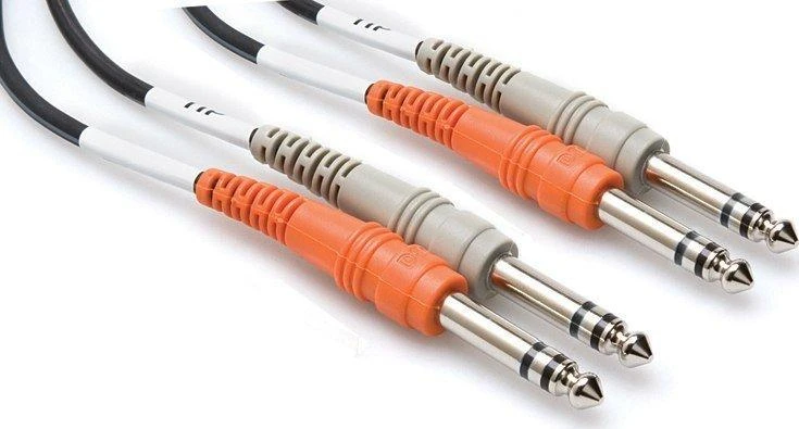 Kabelis Hosa 6,3 mm x2 lizdas – 6,3 mm x 2 4 m juoda lizdas (CSS-204)