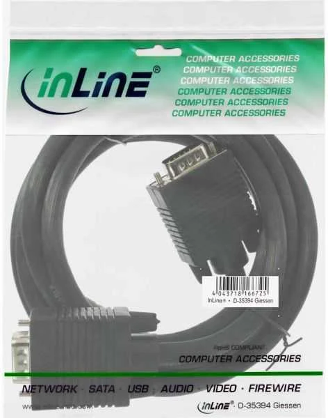 Kabelis InLine D-Sub (VGA) - D-Sub (VGA) 1.5m juoda (17715B)