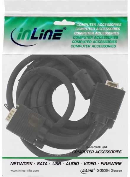 Kabelis InLine D-Sub (VGA) - D-Sub (VGA) 0.5m juoda (17705B)