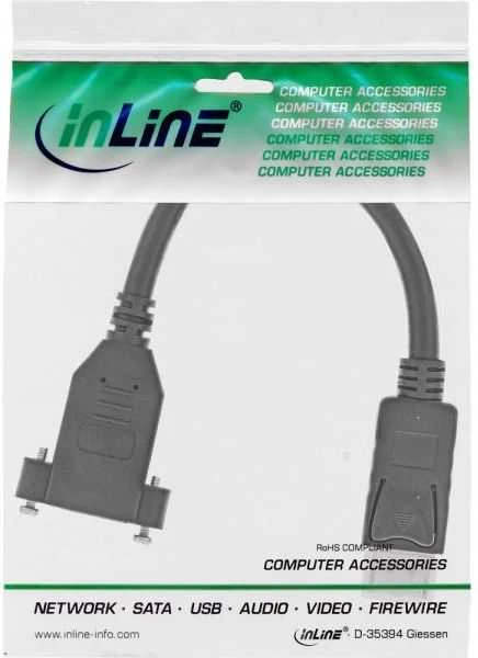 Kabelis InLine DisplayPort - DisplayPort 0.2m juoda (17100I)