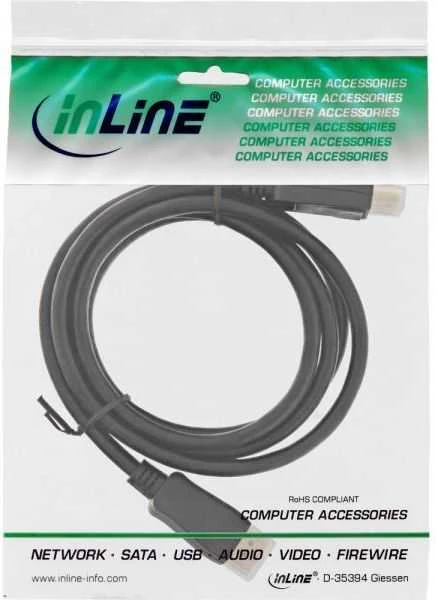 Kabelis InLine DisplayPort - DisplayPort 1.5m juoda (17111P)