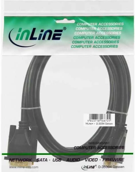 Kabelis InLine DVI-D - DVI-D 10m juoda (17779P)