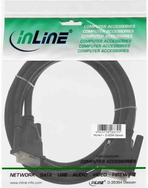 Kabelis InLine DVI-D - DVI-D 2m juoda (17772A)