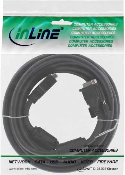 Kabelis InLine DVI-D - DVI-D 5m juoda (17776)