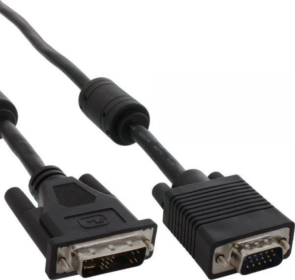 Kabelis InLine DVI-A - D-Sub (VGA) 5m juoda (17782B)