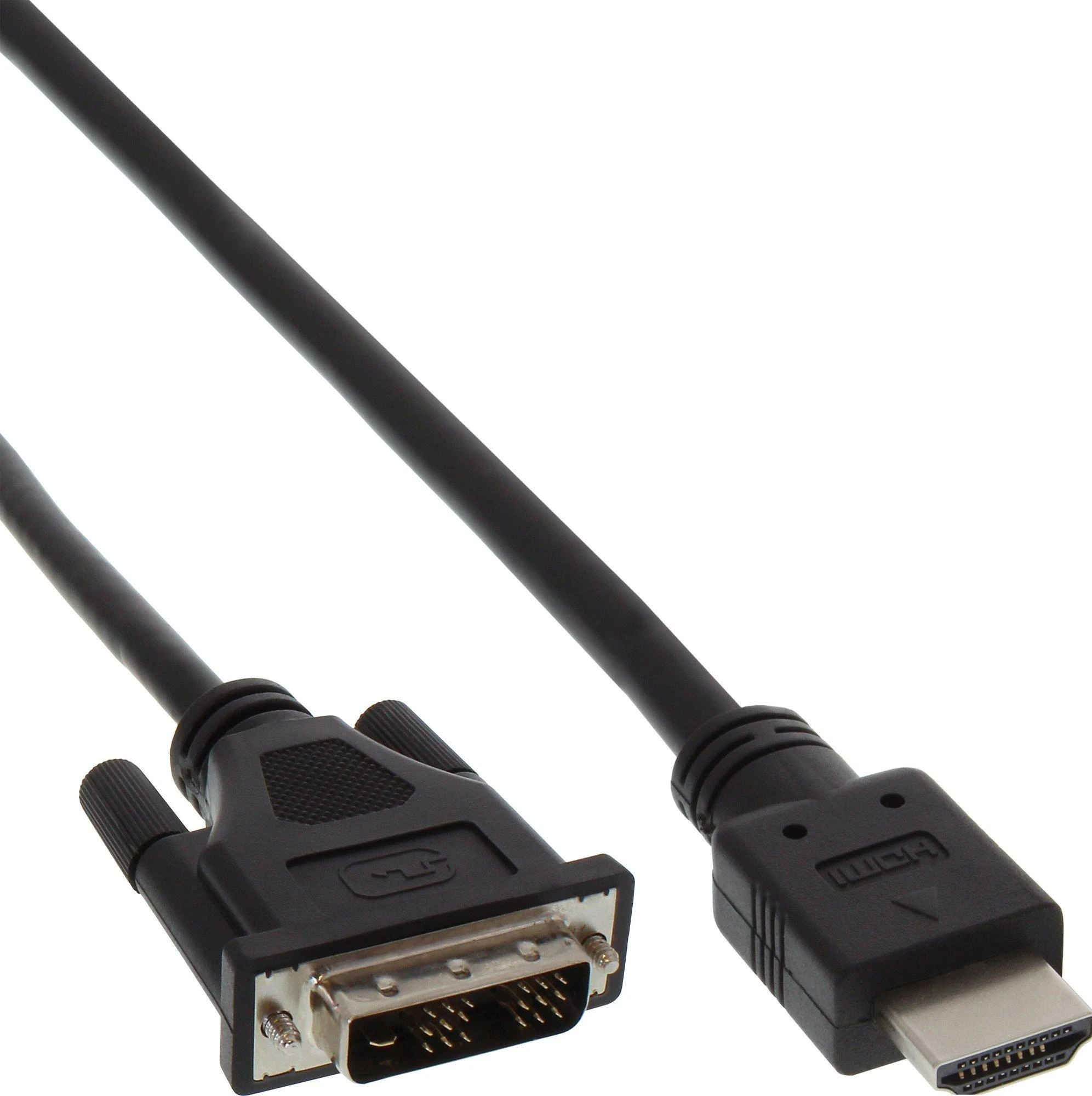 12314 Kabelis InLine HDMI - DVI-D 0.3m juoda (17658E)