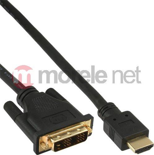 InLine HDMI į DVI adapterio kabelis didelės spartos, juodas - 0,5 m