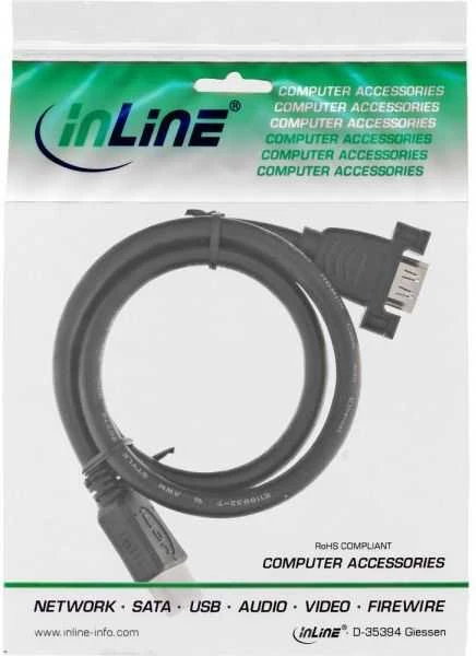 Kabelis InLine HDMI - HDMI 0.6m juoda (17500B)