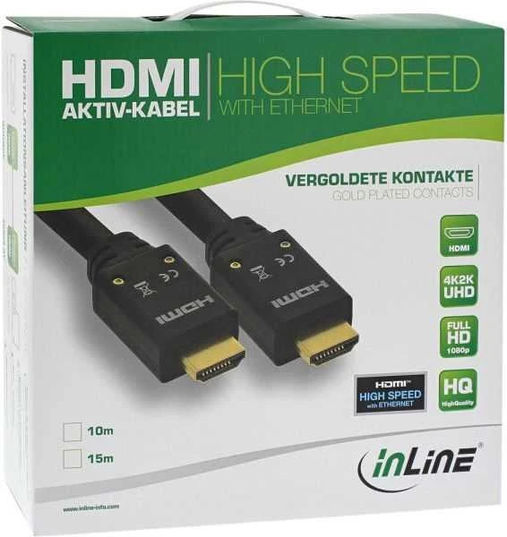 Kabelis InLine HDMI - HDMI 15m juoda (17515B)
