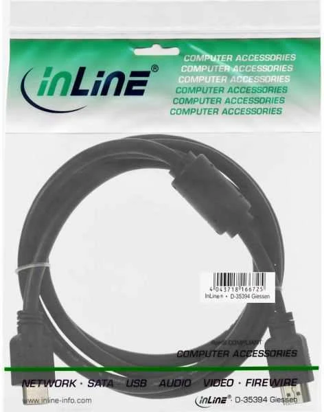 Kabelis InLine HDMI - HDMI 1.5m juoda (17611)