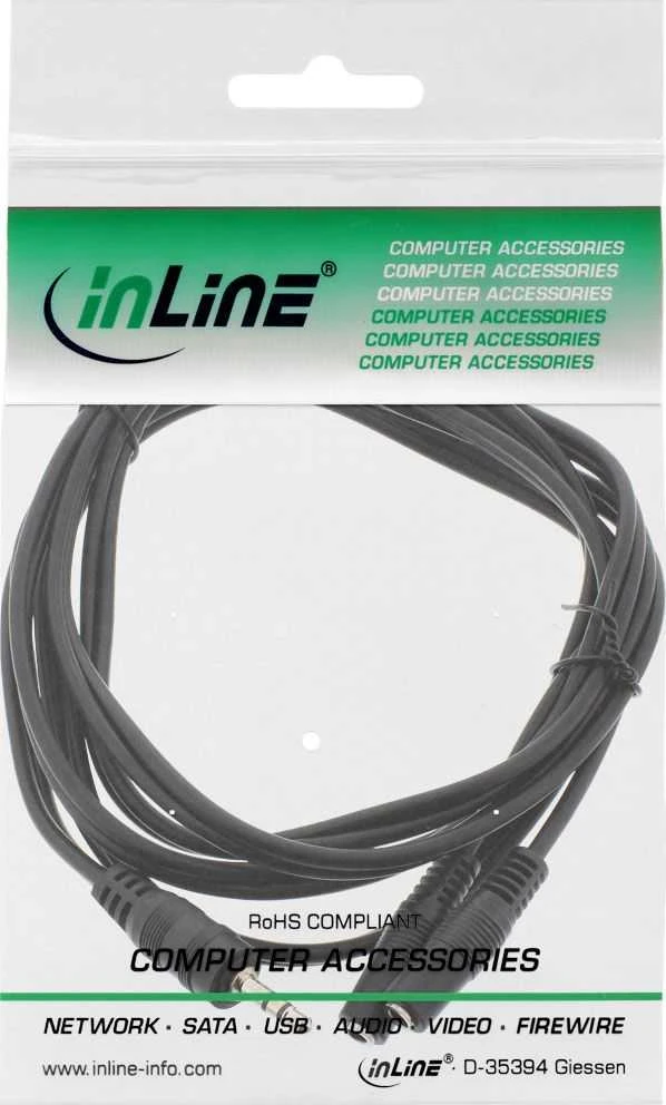 InLine jack Y kabelis, 3,5 mm lizdo kištukas, 3,5 mm lizdas - 2 m
