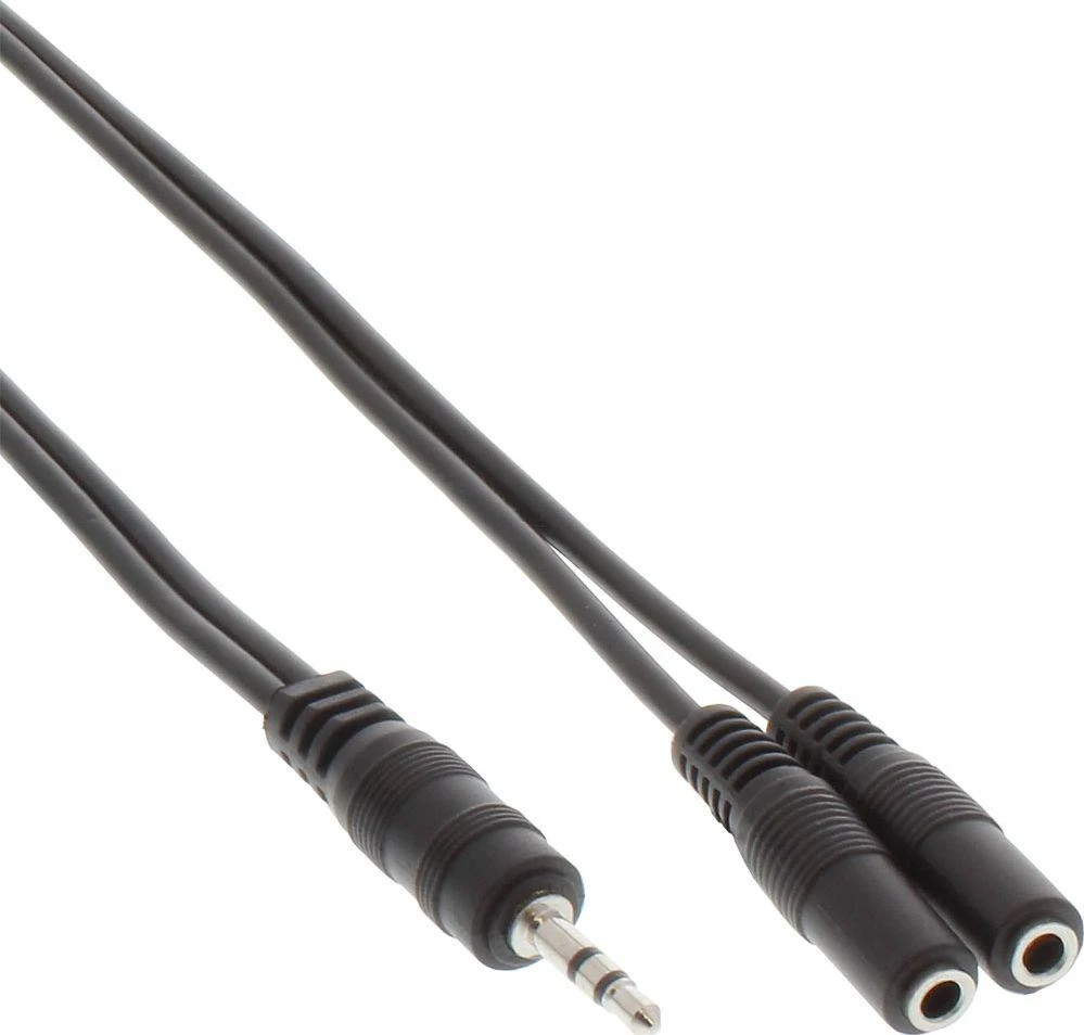 InLine jack Y kabelis, 3,5 mm lizdo kištukas, 3,5 mm lizdas - 2 m