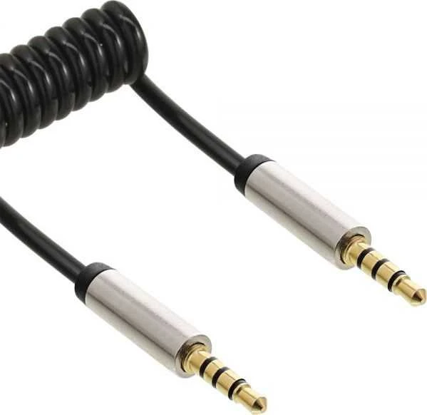 Kabelis InLine Jack 3.5mm - Jack 3.5mm 0.5m sidabrinė (99274)