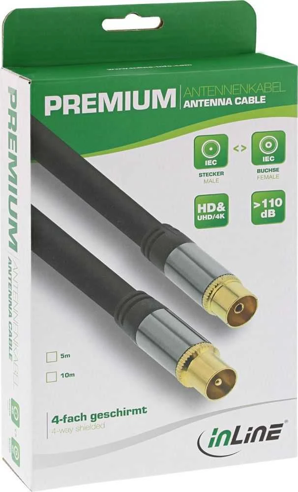 InLine antenos kabelis 10 m rutulinis (69210P)