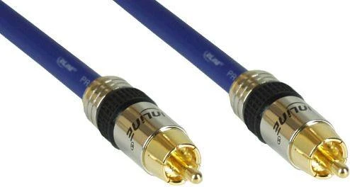 Kabelis InLine RCA (Cinch) - RCA (Cinch) 0.5m mėlyna (89850P)