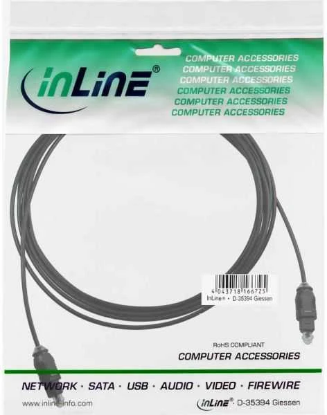 Kabelis InLine Toslink - Toslink 10m juoda (89910A)