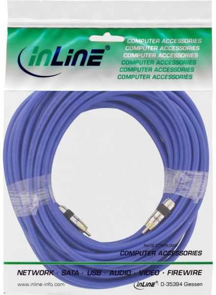 Intos InLine koaksialinis kabelis, kištukinis į kištukinį lizdą, apvalus RCA (S / PDIF), 3,0 m