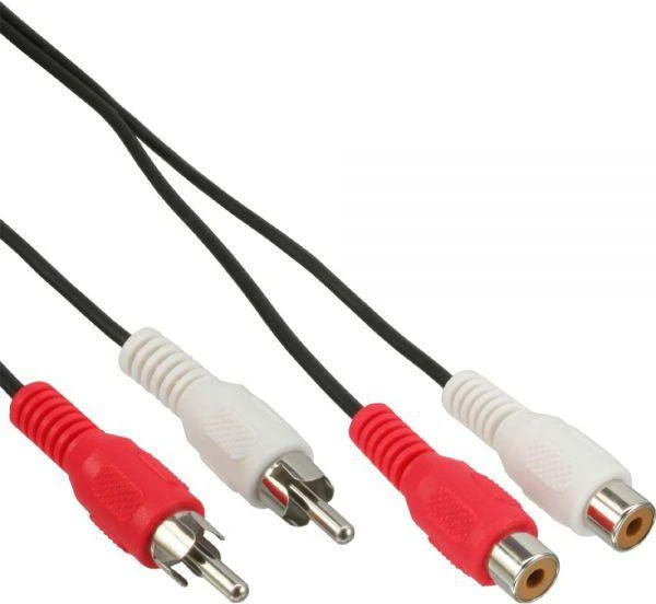 Intos InLine 2 x RCA lizdas - 2 x RCA kištukinis kabelis, 5 m