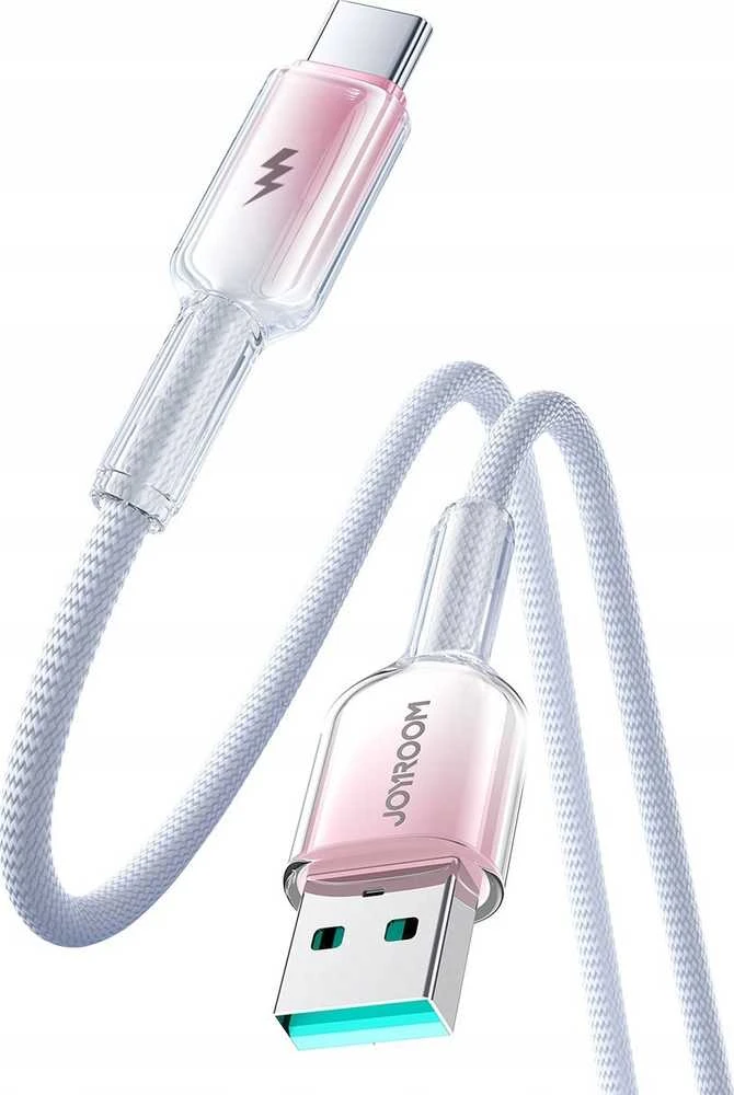 Joyroom S-A42 3A USB-A USB-C Kabelis 1.2m baltos spalvos