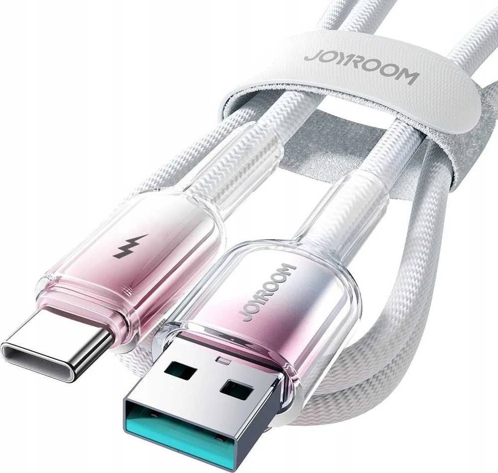 Joyroom S-A42 3A USB-A USB-C Kabelis 1.2m baltos spalvos