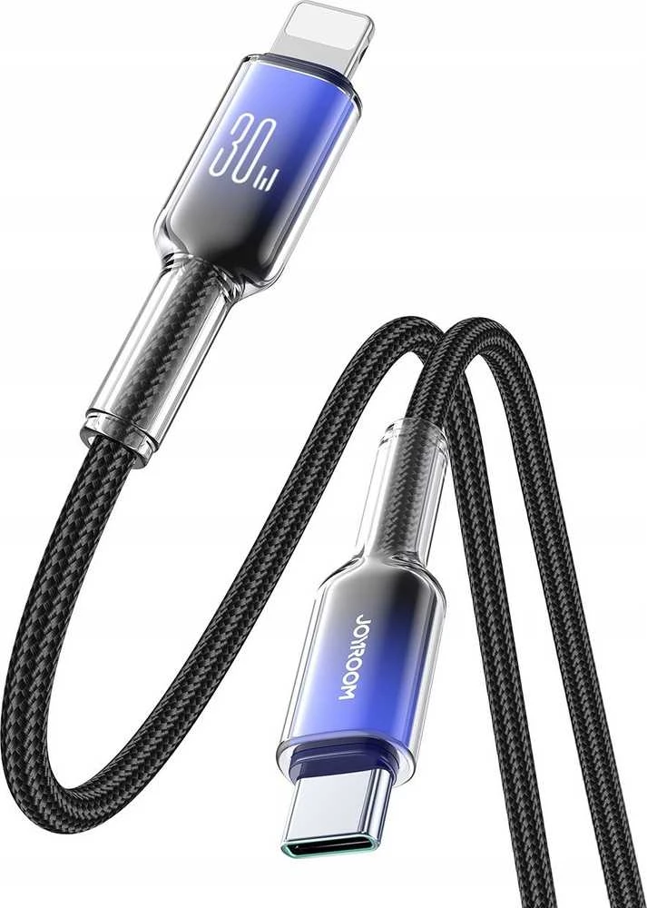 Kabelis USB-C Lightning Joyroom S-A42 30W 1.2m juodos spalvos