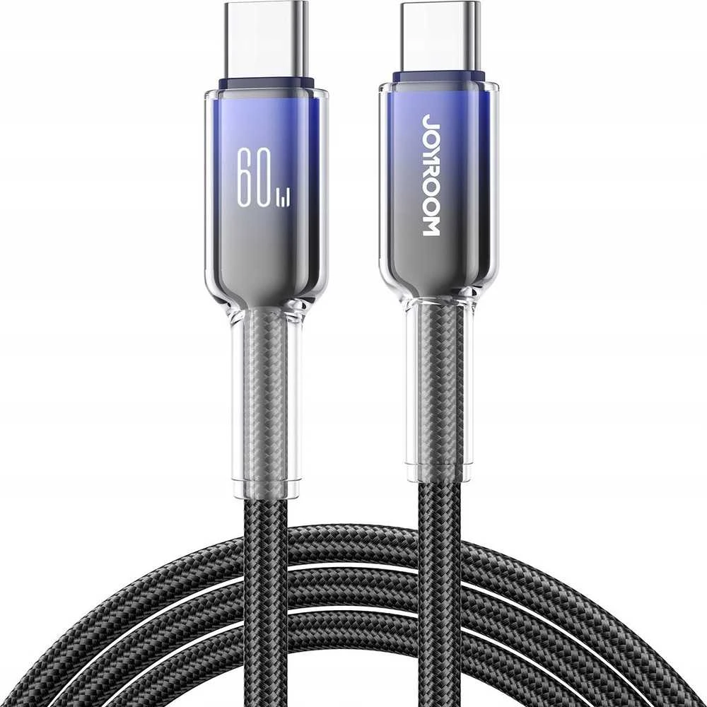 Joyroom S-A42 60W USB-C kabelis 1.2m juodos spalvos
