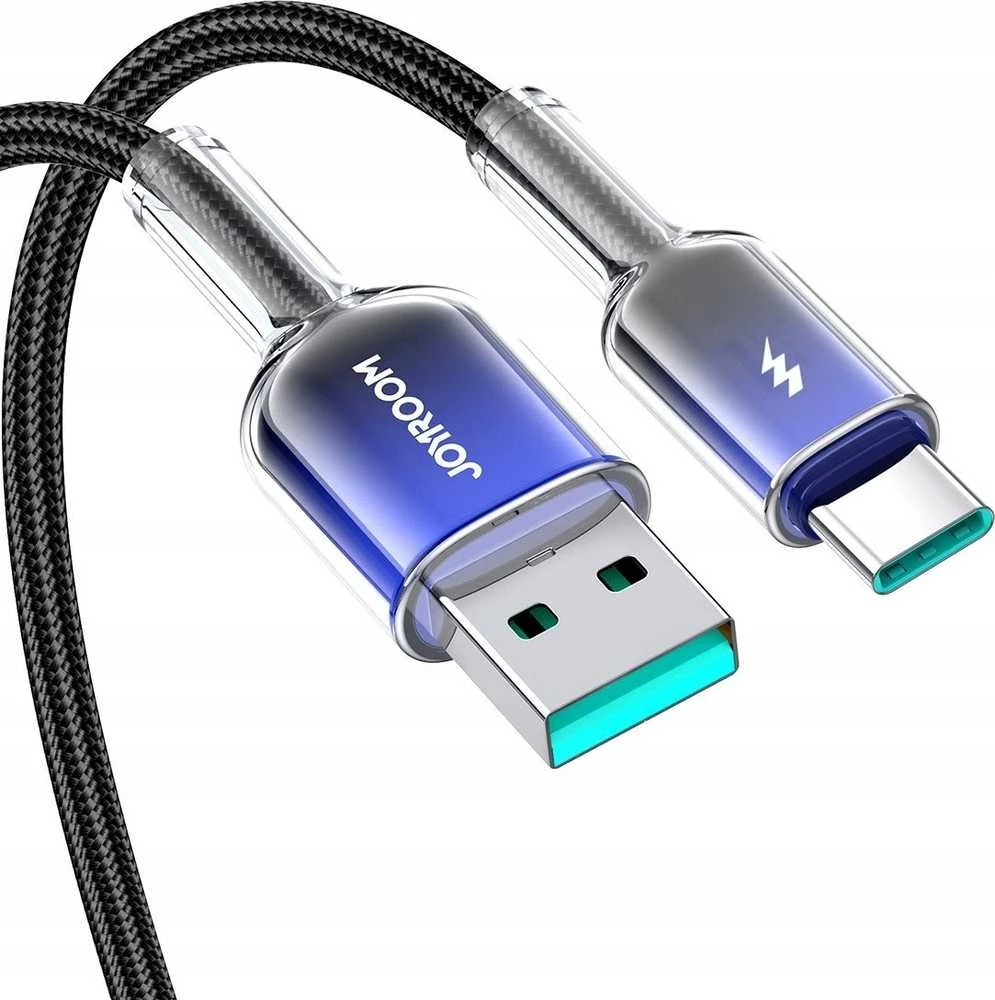 Joyroom USB-A USB-C kabelis S-A42 3A 1.2m juodos spalvos
