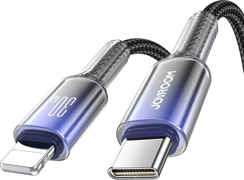 Kabelis USB-C Lightning Joyroom S-A42 30W 1.2m juodos spalvos