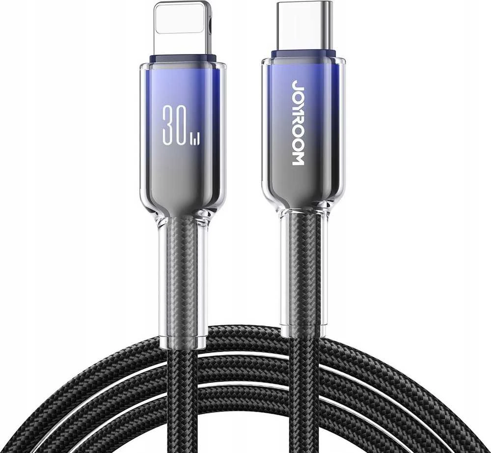 Kabelis USB-C Lightning Joyroom S-A42 30W 1.2m juodos spalvos