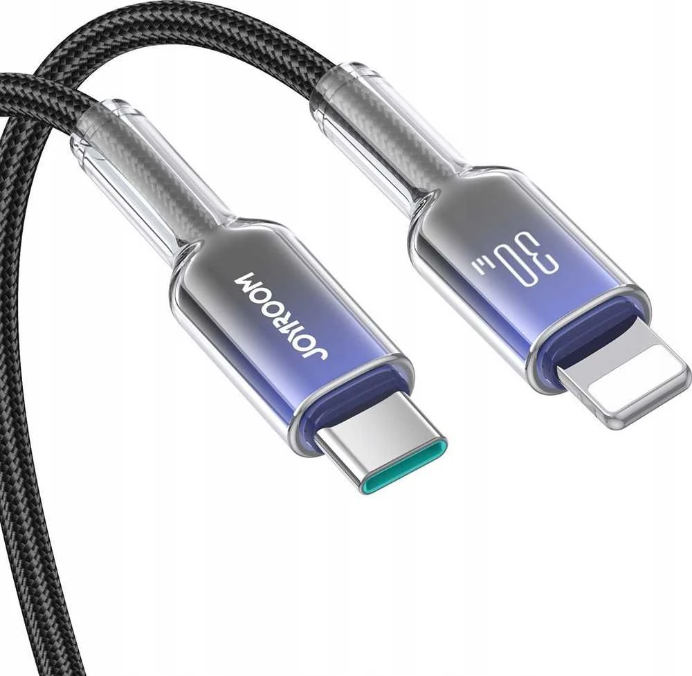 Kabelis USB-C Lightning Joyroom S-A42 30W 1.2m juodos spalvos