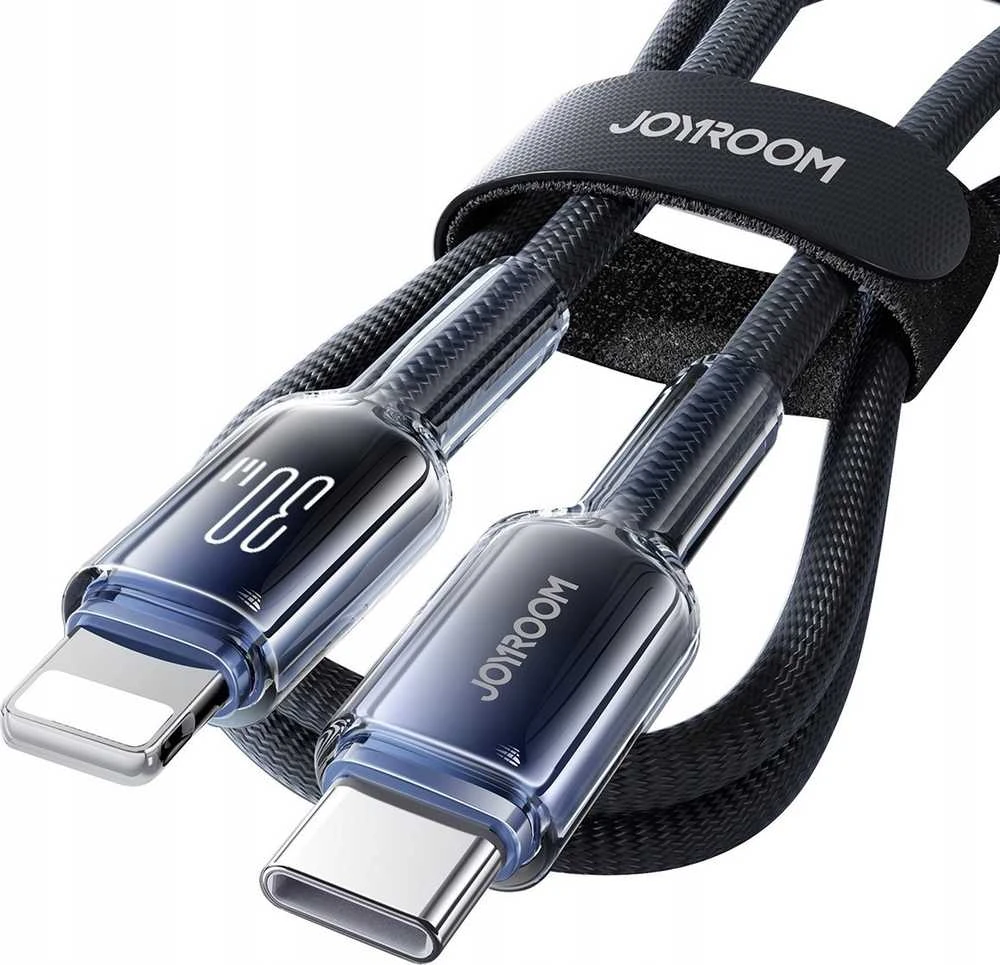 Kabelis USB-C Lightning Joyroom S-A42 30W 1.2m juodos spalvos