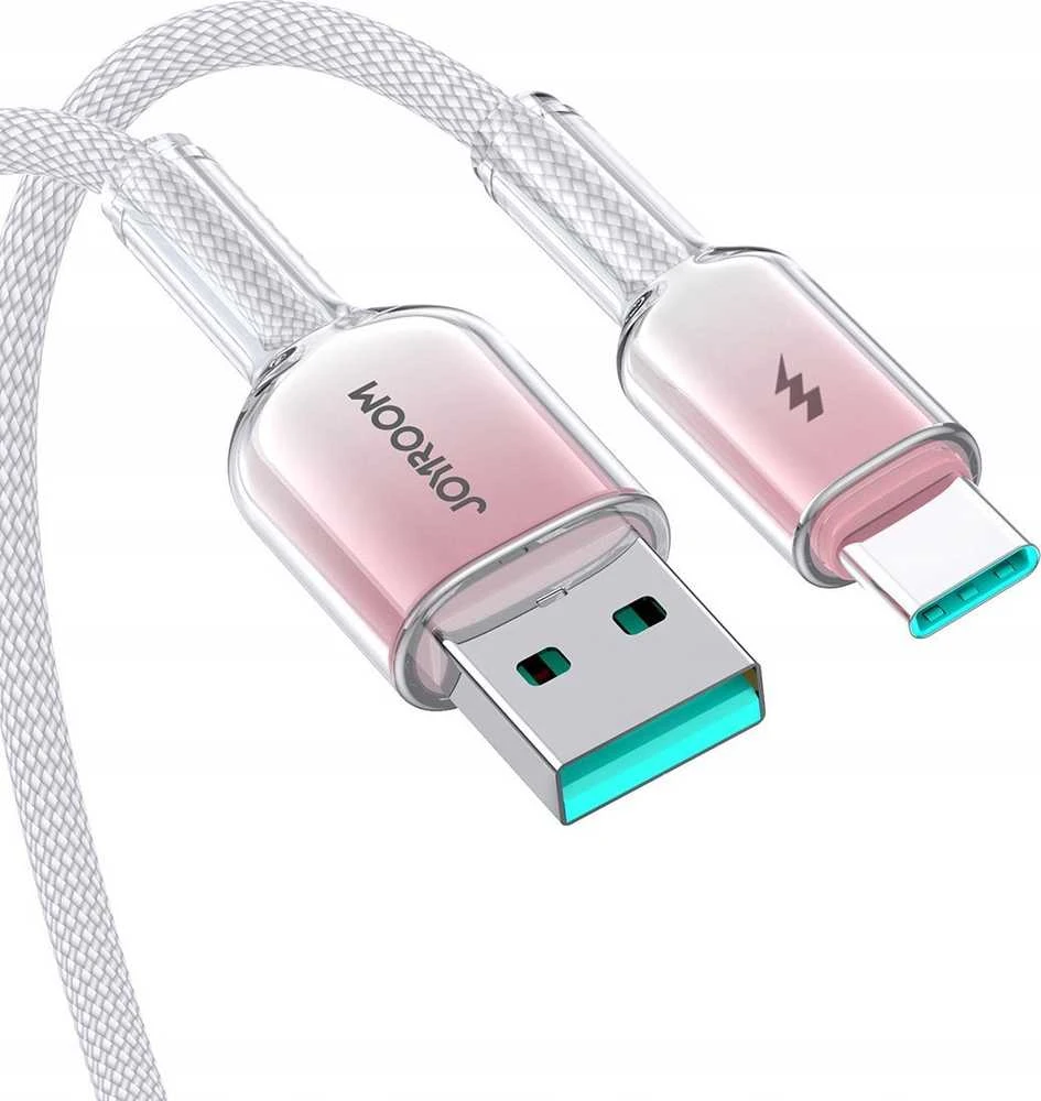 Joyroom S-A42 3A USB-A USB-C Kabelis 1.2m baltos spalvos