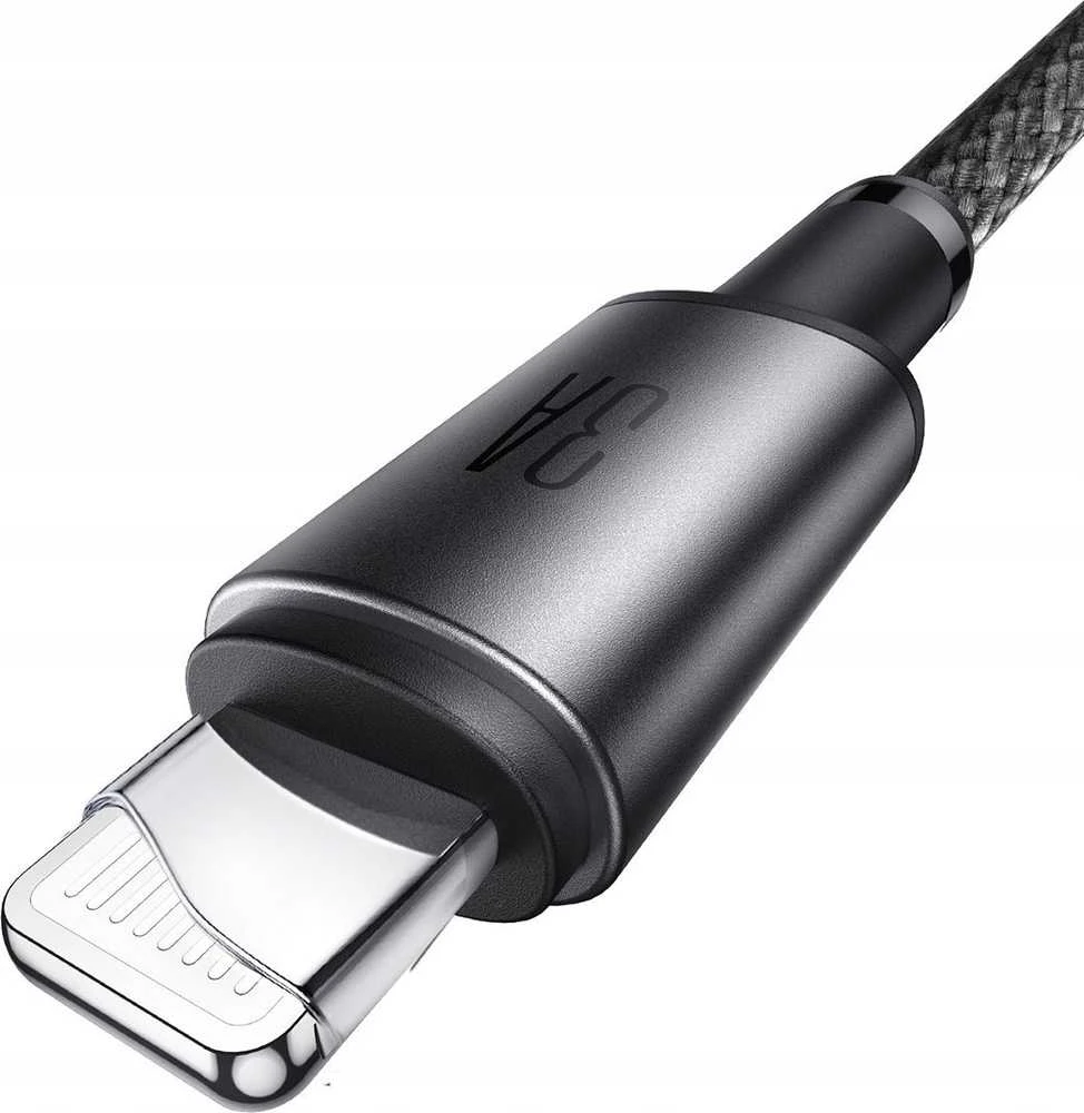 USB kabelis Joyroom SA-50 USB-A to Lightning 3A 1.2m tamsiai pilkas