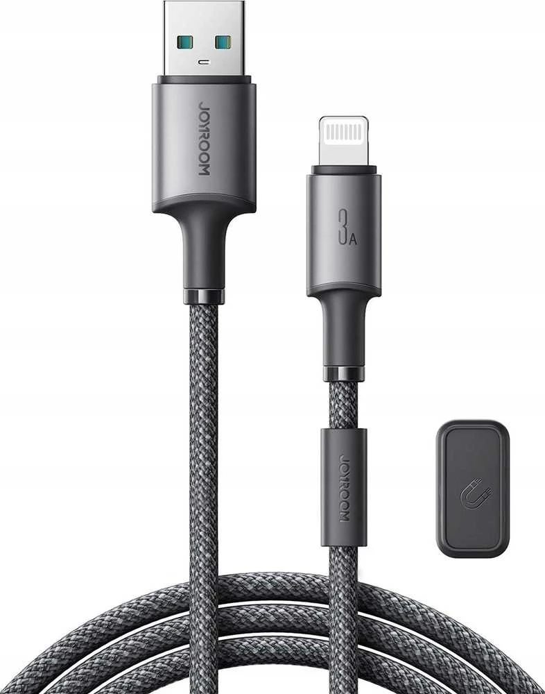 USB kabelis Joyroom SA-50 USB-A to Lightning 3A 1.2m tamsiai pilkas