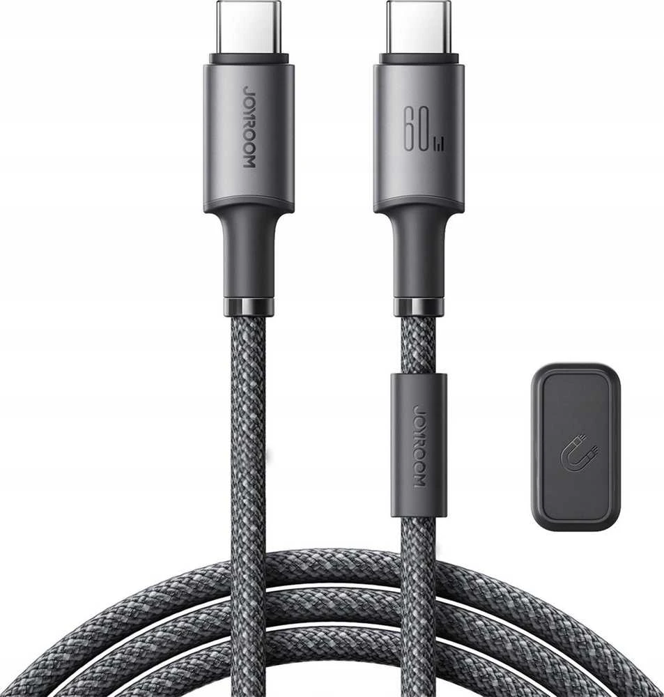 USB kabelis Joyroom SA-50 USB-C to USB-C 60W 1.2m tamsiai pilkas
