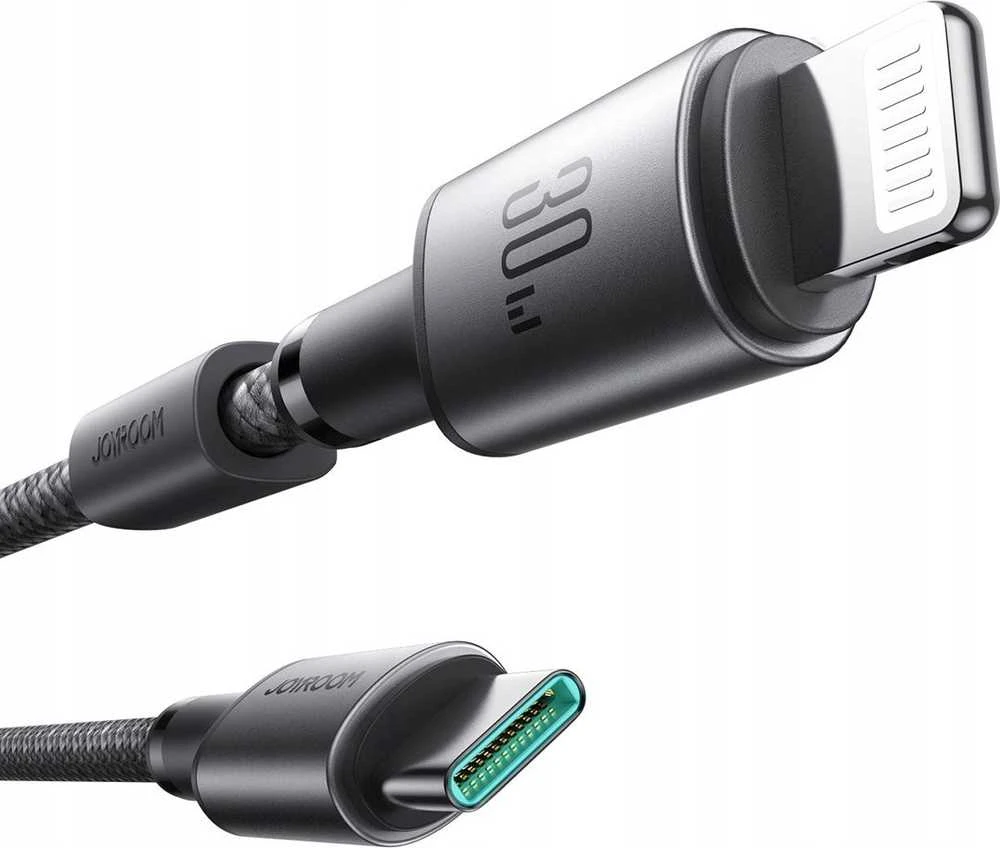 USB kabelis Joyroom SA-50 USB-C to Lightning 30W 1.2m tamsiai pilkas