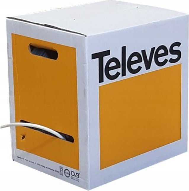 Ausinės TLV bendraašis kabelis Televes T-100 PVC Eca A klasės – 100 m