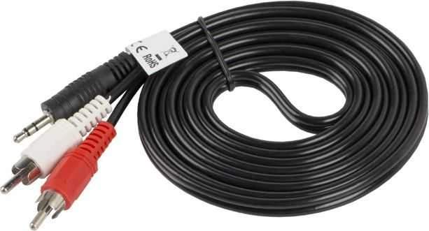 LANBERG CA-MJRC-10CC-0020-BK stereo garso kabelis Mini Jack 3.5mm M -> 2x RCA Cinch 2m