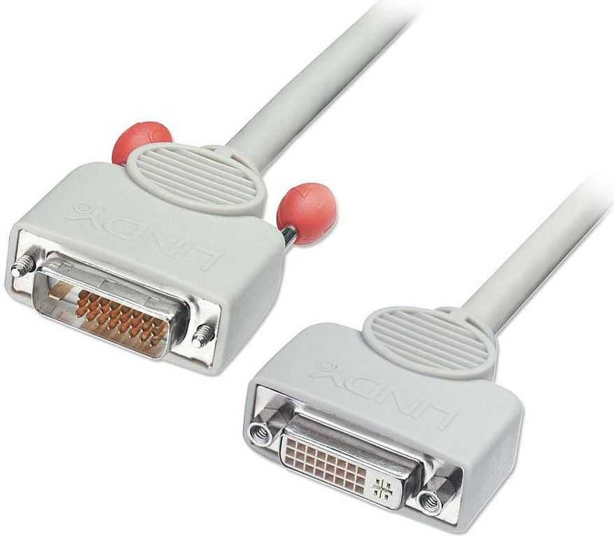 Kabelis Lindy DVI-D - DVI-D 0.5m balta (41127)