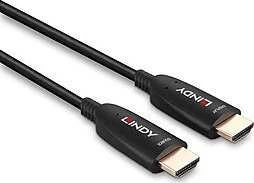 HDMI Laidas - LINDY Šviesolaidinis Hibridinis HDMI 8K60 Laidas, 15 m, Juodas