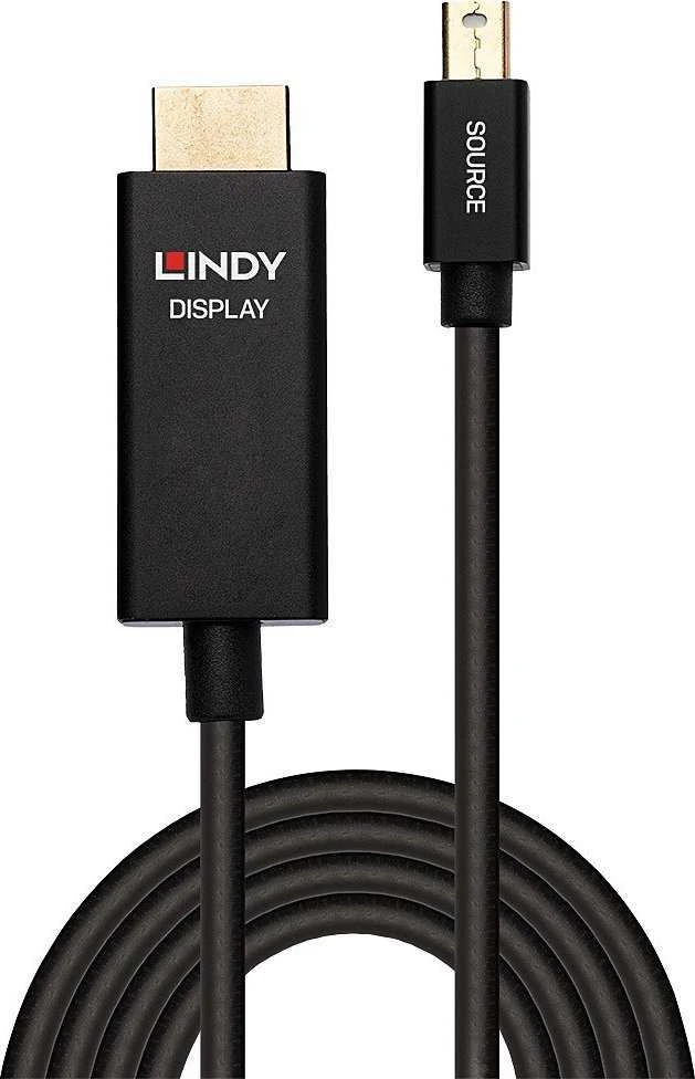 LINDY Mini DisplayPort į HDMI kabelis su SOURCE jungtimi