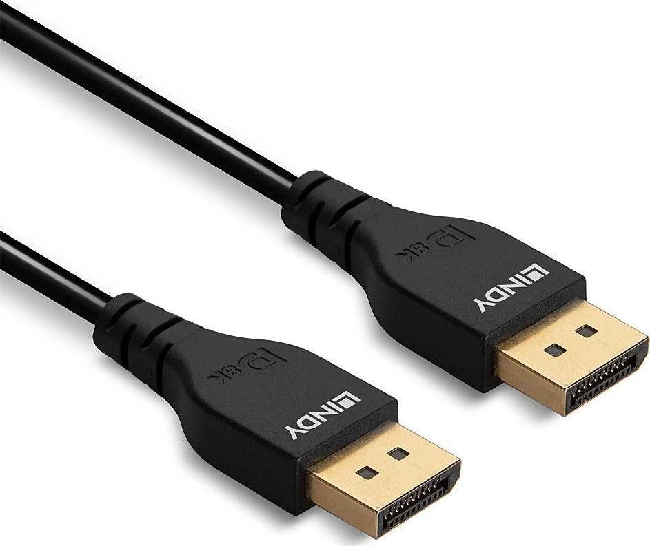 Lindy DisplayPort Laidas - 2m 1.4 32.4 Gbps 7680x4320@60Hz Auksu Padengtas