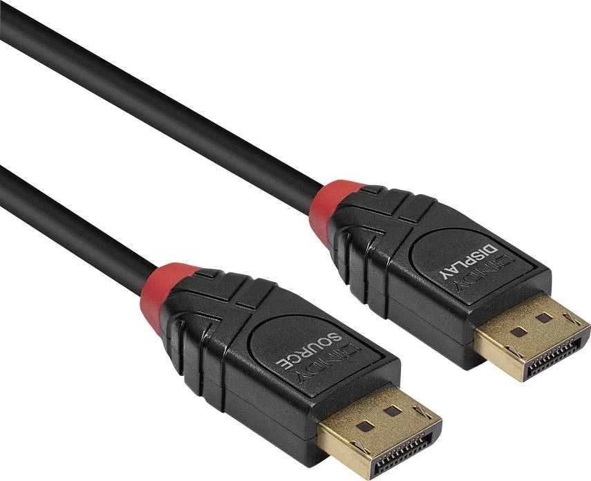 DisplayPort Kabelis - LINDY Aktyvus DisplayPort 1.4 Kabelis, M/M, 10 m, Juodas