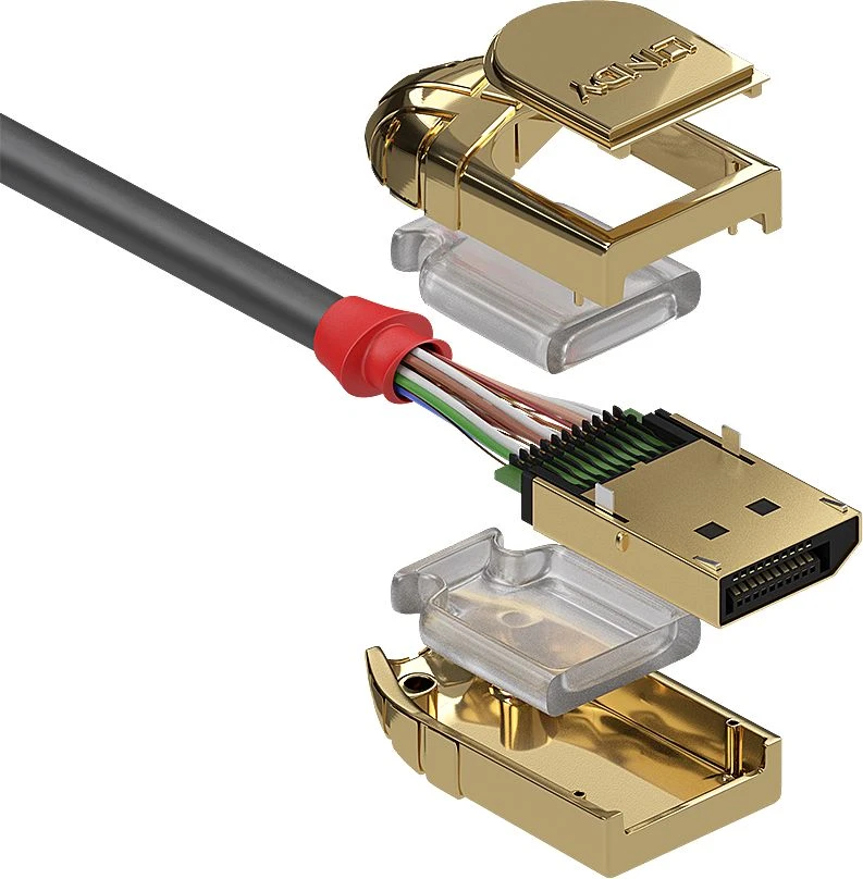 DisplayPort kabelis - LINDY Gold Line DisplayPort 1.2 kabelis, M/M, 15 m, Pilkas