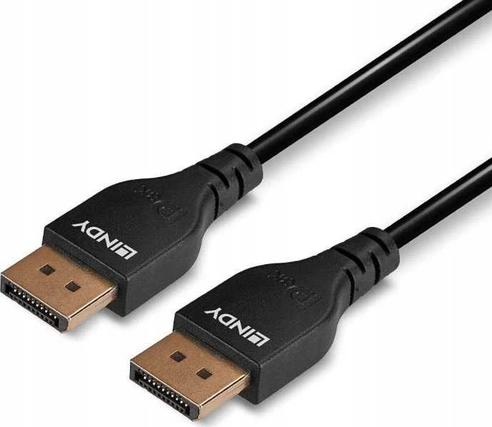 DisplayPort Kabelis - LINDY Slim DisplayPort 1.4 Kabelis, 3 m, Juodas