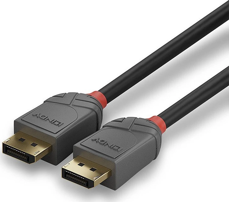 DisplayPort Kabelis - LINDY Anthra Line DisplayPort 1.2 Kabelis, M/M, 7.5 m, Juodas
